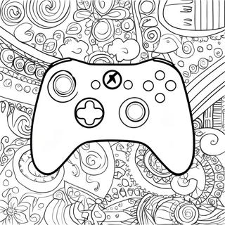 Retro Xbox Controller Coloring Page 12928-10745