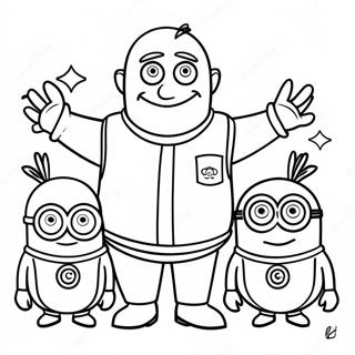 Gru With Minions Coloring Page 12948-10762