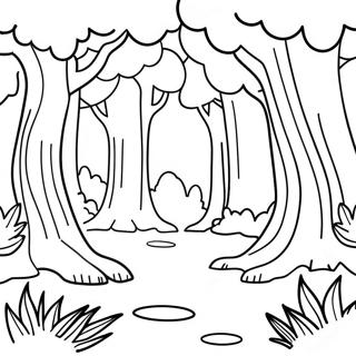 Mysterious Forest Scene Coloring Page 12958-10769