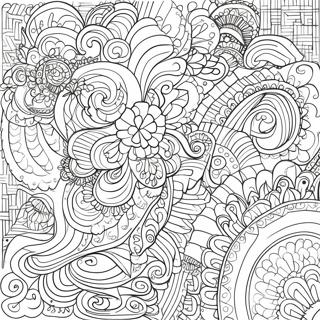 Intricate Bold Line Patterns Coloring Page 12968-10778