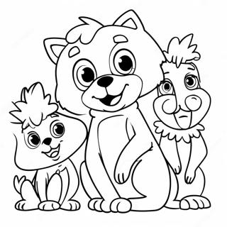 Bluey Mum With Family Coloring Page 12988-10793