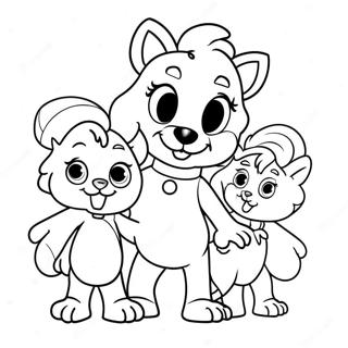 Bluey Mum With Family Coloring Page 12988-10795