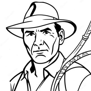 Indiana Jones With Whip Coloring Page 12998-10802