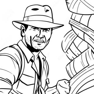 Indiana Jones With Whip Coloring Page 12998-10804