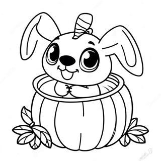 Cute Stitch In A Pumpkin Coloring Page 13018-10819