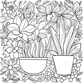 Plant For Adults Coloring Pages