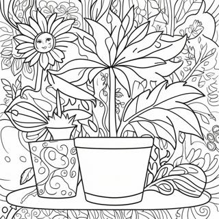 Plant Themed Adult Coloring Page 13027-10822