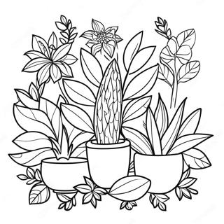 Plant Themed Adult Coloring Page 13027-10823