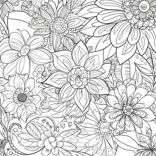 Intricate Botanical Patterns Coloring Page 13028-10826