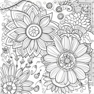 Intricate Botanical Patterns Coloring Page 13028-10827