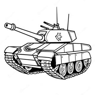 Military Tank Coloring Page 1302-1044