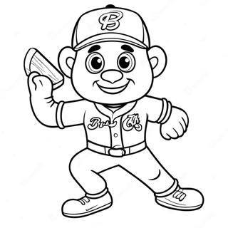 Braves Mascot In Action Coloring Page 13038-10834