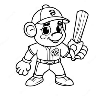 Braves Mascot In Action Coloring Page 13038-10836