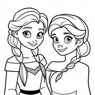 Elsa And Anna Coloring Page 13057-10846