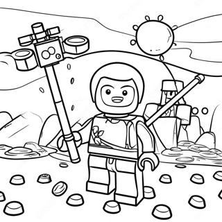 Epic Lego Fortnite Battle Scene Coloring Page 13068-10859