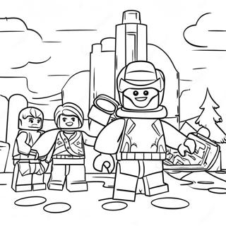 Epic Lego Fortnite Battle Scene Coloring Page 13068-10860