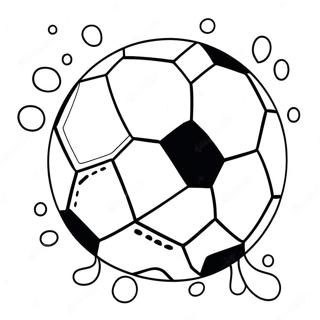 Colorful Soccer Ball In Action Coloring Page 13078-10865