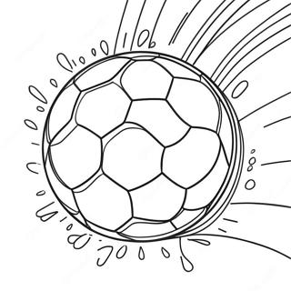 Colorful Soccer Ball In Action Coloring Page 13078-10866