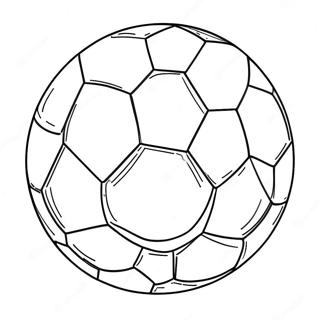 Colorful Soccer Ball In Action Coloring Page 13078-10868