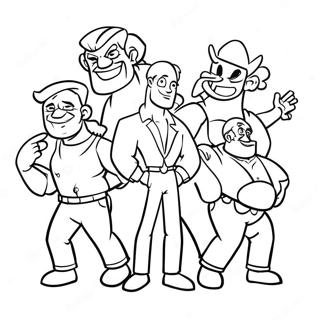 Brozone Characters In Action Coloring Page 13098-10881