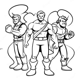 Brozone Characters In Action Coloring Page 13098-10884