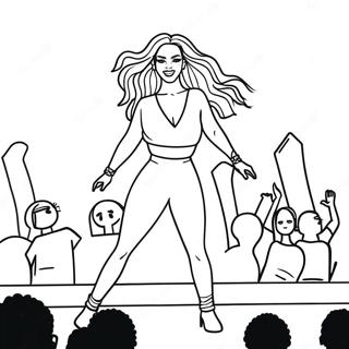 Beyonce Performing On Stage Coloring Page 13108-10892