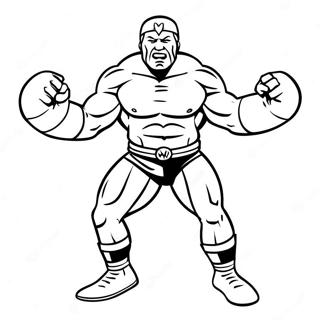 Dynamic Wwe Wrestler In Action Coloring Page 13118-10897