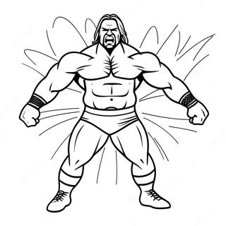 Dynamic Wwe Wrestler In Action Coloring Page 13118-10899