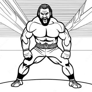 Dynamic Wwe Wrestler In Action Coloring Page 13118-10900