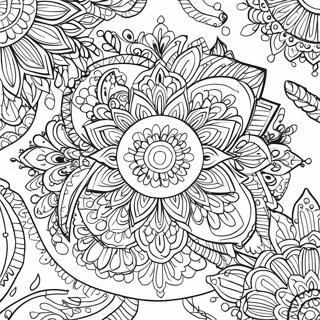 Calming Mandala Coloring Page 1312-1050