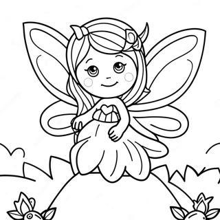 Enchanting Fairy With Sparkling Wings Coloring Page 13138-10914