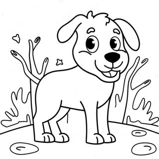 Playful Stray Dog Coloring Page 13148-10921