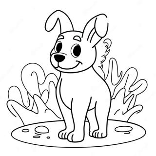 Playful Stray Dog Coloring Page 13148-10922