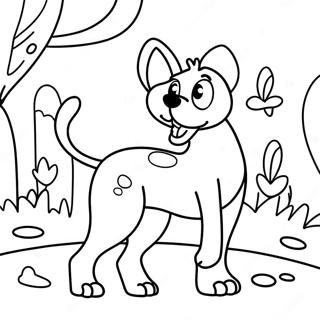 Playful Stray Dog Coloring Page 13148-10923