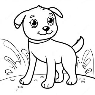 Playful Stray Dog Coloring Page 13148-10924