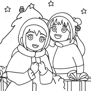 Anime Christmas Coloring Pages