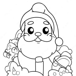 Cute Anime Santa Claus Coloring Page 13168-10940