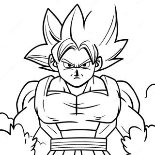 Goku In Epic Battle Pose Coloring Page 13188-10954