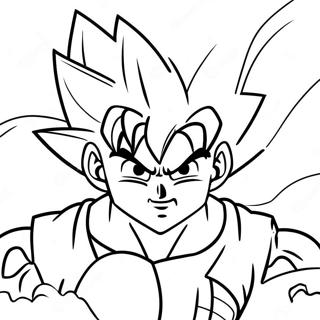 Goku In Epic Battle Pose Coloring Page 13188-10956