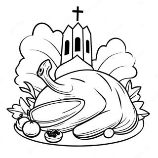 Thanksgiving Church Coloring Page 13197-10958