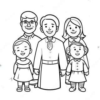 Thankful Family At Church Coloring Page 13198-10964