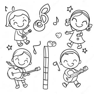 Kindergarten Music Coloring Page 13207-10968