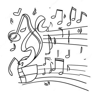 Cheerful Music Notes Coloring Page 13208-10970