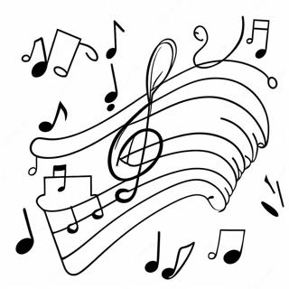 Cheerful Music Notes Coloring Page 13208-10972