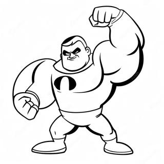 Mr Incredible Flexing Muscles Coloring Page 1322-1058