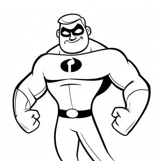 Mr Incredible Flexing Muscles Coloring Page 1322-1060