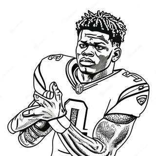 Lamar Jackson Coloring Page 13237-10992