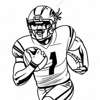 Dynamic Lamar Jackson Running Coloring Page 13238-10996