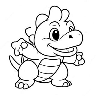 Bowser Jr In A Mischievous Pose Coloring Page 13268-11017