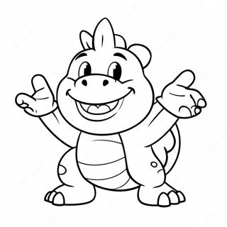 Bowser Jr In A Mischievous Pose Coloring Page 13268-11019